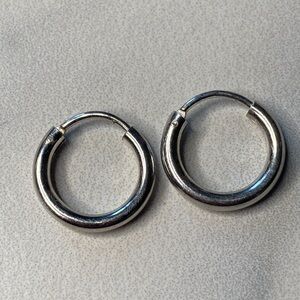 Sterling Silver Small‎ Hoop Earrings 925